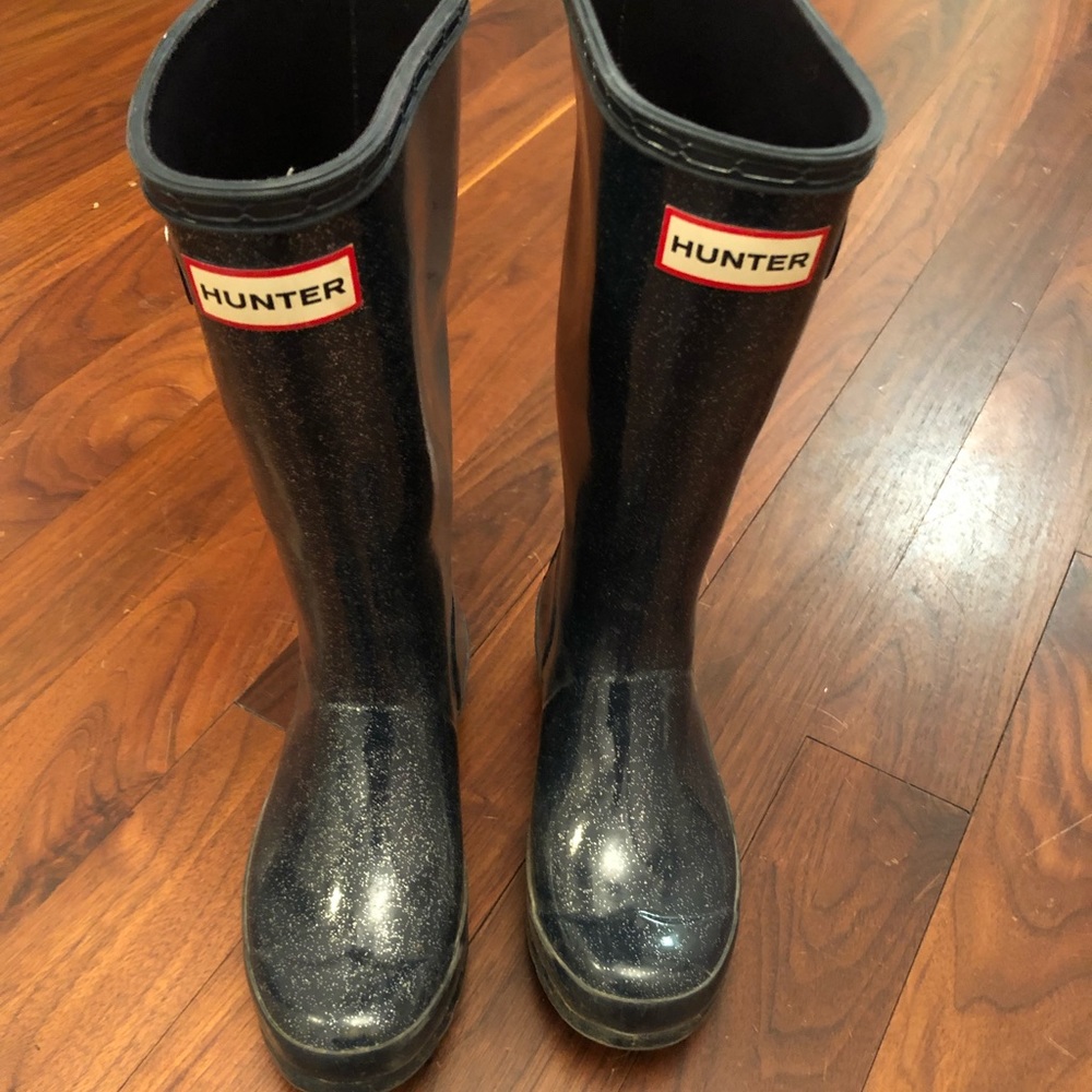 Hunter Kids Glitter Finish Wellington Rain Boot